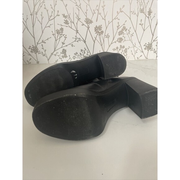 House of Harlow 1960 Hawthorne Ankle Boot Black Leather Chunky Heel size 10 NWO - Picture 13 of 14